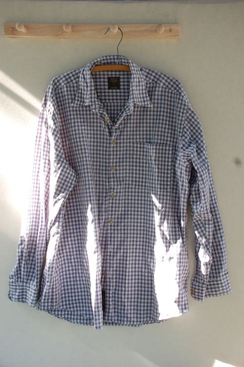 Before: Man's dress shirt, size XL